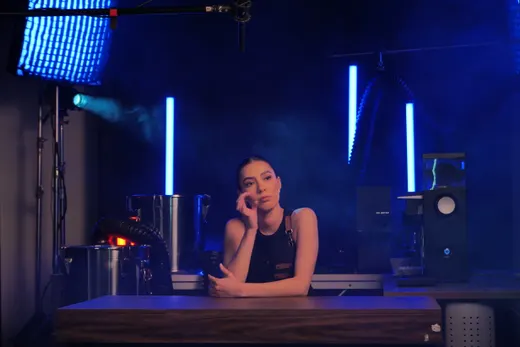Behind the scenes of the Café 101 shoot